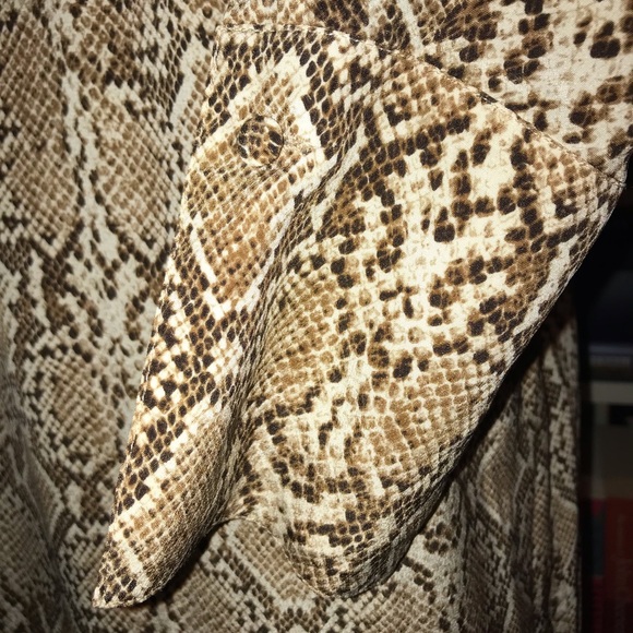 Anine Bing Chelsea Shirt Dress Snake Python - Picture 8 of 13